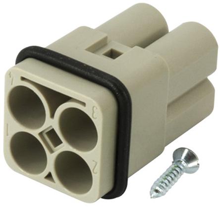 09120043051 HARTING Heavy Duty Power Connector Insert, 40A, Male, Han-Modular Series, 3/0 Contacts