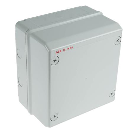 12808  M128080020 ABB Grey Plastic Junction Box, IP65, 140 x 220 x 205mm