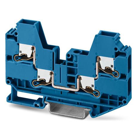 1329512 Phoenix Contact  XTV 6-QUATTRO BU Series Blue, 6mm², Single-Level, Push In Termination