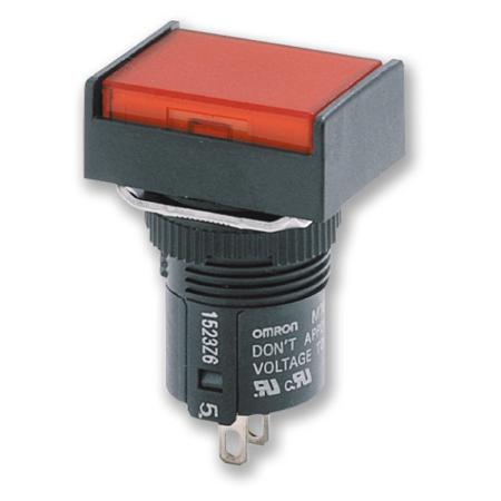 A165L-JB Omron Black Rectangular Push Button Lens for Use with A16