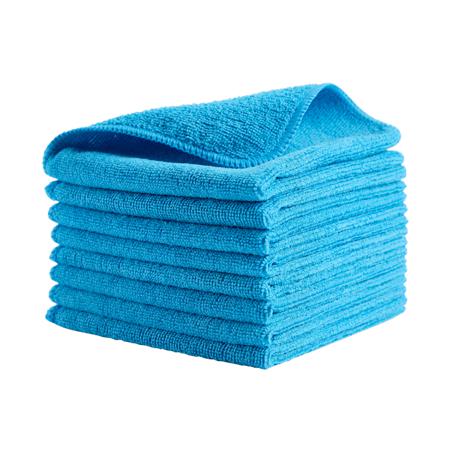 1820579 Rubbermaid Commercial Products 24 Blue Microfibre Cloths for use with Wet/Dry