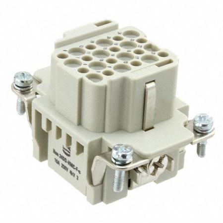 09162243101 HARTING Heavy Duty Power Connector Insert, 10A, Female, Han DD HMC Series, 24 Contacts
