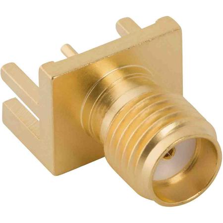 132255 Amphenol RF, Jack Through Hole SMA Connector, 50Ω, Solder Termination, Straight Body