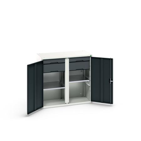 16926556-19 Bott 2 Door, 4 Drawer Sheet Steel Cupboard, 1050 x 550 x 1000mm