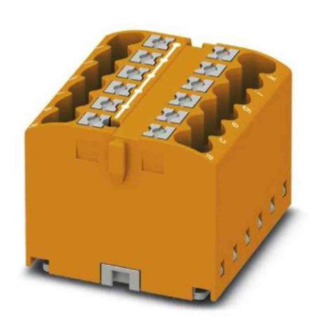 3273304 Phoenix Contact Distribution Block, 12 Way, 4mm², 24A, 450 V, Orange