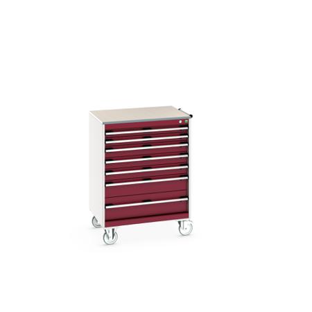 40402162-24V Bott, 7 Drawer Sheet Steel Floor Standing Storage Cabinet, 800 X 650 X 1090mm