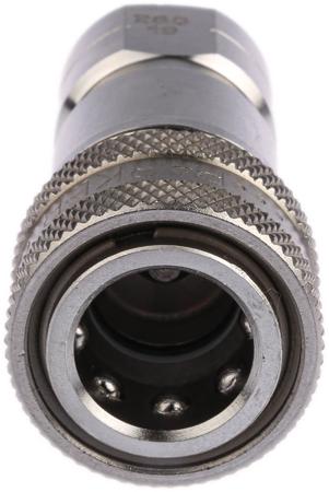 SH2-62-BSPP Parker , Stainless Steel Female Hydraulic Quick Connect Coupling  1/4 in