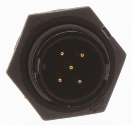 BD-05PMMS-LC7001 Amphenol Connector, 5 contacts Panel Mount Plug, Solder IP67