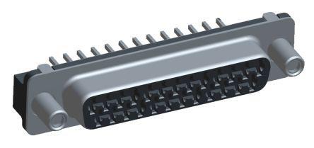 5745928-2 TE Connectivity AMPLIMITE HD-20 Series, 25 Way Through Hole PCB D-sub Connector Socket, 2.768mm Pitch