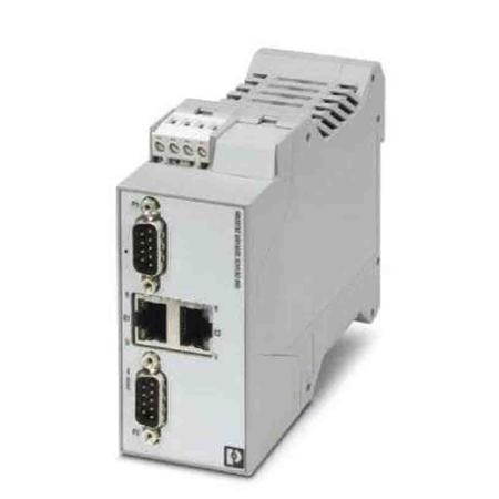 1105709 Phoenix Contact Serial Device Server, 2 Ethernet Port, 2 Serial Port, RS232, RS422, RS485 Interface