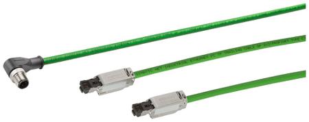 6XV18715BN30 Siemens, 30m Cat5e, Green RJ45 to Female RJ45, Aluminium foil with a braided tin-plated copper wire screen Shielded,