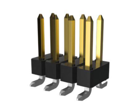 95278-101A20LF Amphenol Communications Solutions Bergstik Series Vertical Surface Pin Header, 20 Contact(s), 2.54 mm Pitch, 2 Row,