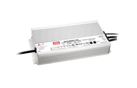HLG-600H-42B MEAN WELL LED Driver, 42V Output, 600W Output, 14.3A Output, Constant Current / Constant Voltage Dimmable