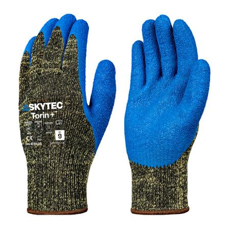 SKG00055DL Skytec Torin+ Blue, Yellow 10 Gauge Para-Aramid, Nylon, Steel fibre Cut Resistant, Heat Resistant Work Gloves, Size
