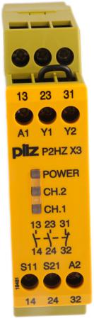 774350 Pilz PNOZ X P2HZ X3 1 Auxiliary Contacts Safety Relay 24V dc, Dual-Channel 2 Safety Contacts