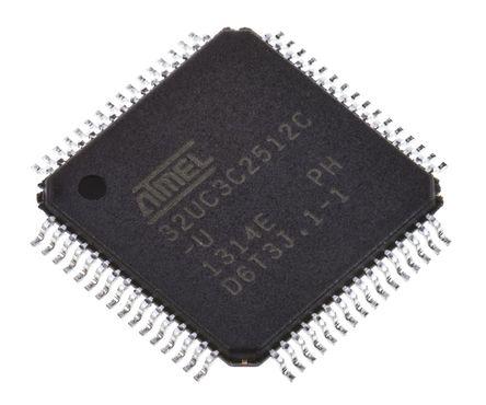 AT32UC3C2512C-A2UT Microchip , 32bit AVR32 Microcontroller, 66MHz, 512 kB Flash, 64-Pin TQFP