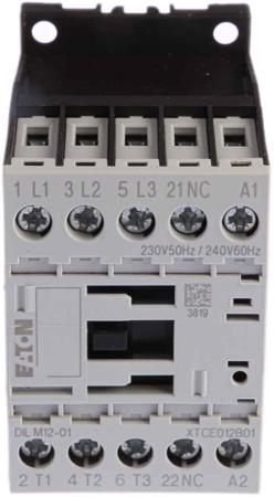 276865-DILM12-01-230V50HZ-240V60HZ- Eaton xStart DILM 3 Pole Contactor - 12 A, 230 V ac Coil, 3NO, 5.5 kW
