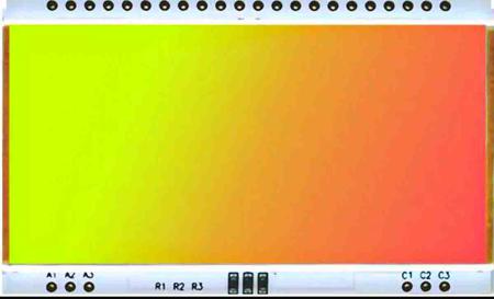 EA LED66x40-GR Display Visions Yellow-Green, Red Display Backlight, LED 66 x 40mm