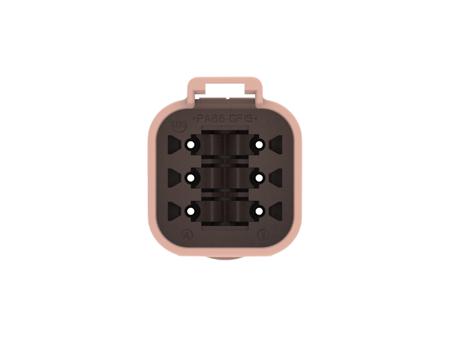 DT04-6P-TN09 TE Connectivity, DT04-6P Automotive Connector Plug Brown Cable 6 Way, Cable Termination