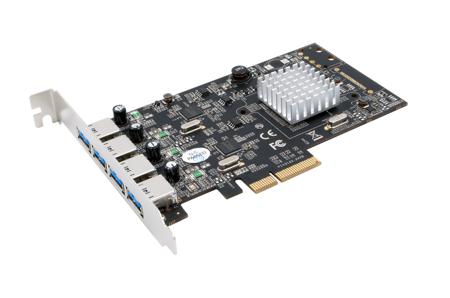 EX-12004-2 Exsys 4 Port USB 3.2  Hub, Terminal Connector Powered, 126 x 84mm