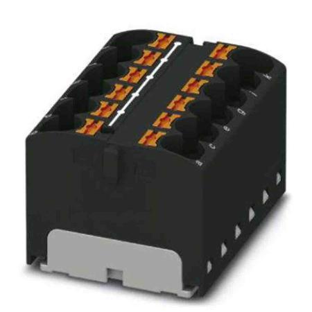 3273958 Phoenix Contact Distribution Block, 12 Way, 6mm², 32A, 450 V, Black