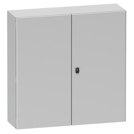 NSYS3D101240D Schneider Electric PanelSeT S3D Series Steel Wall Box, IP55, 1000 mm x 1200 mm x 400mm