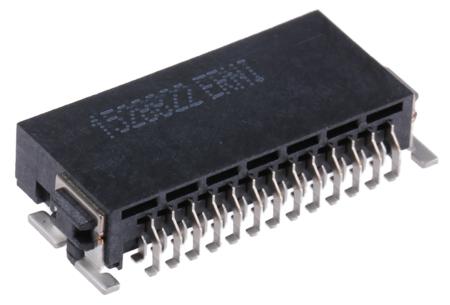 154764 / 154764-E ERNI SMC Series Right Angle Surface PCB Header, 26 Contact(s), 1.27 mm Pitch, 2 Row, Shrouded
