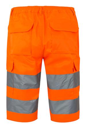 303005_19_L Velilla 303005 Fluorescent Orange Unisex Hi Vis Shorts, 98cm