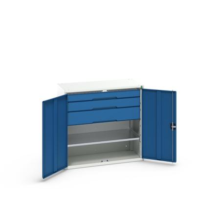 16926554-11 Bott 2 Door, 3 Drawer Sheet Steel Cupboard, 1050 x 550 x 1000mm