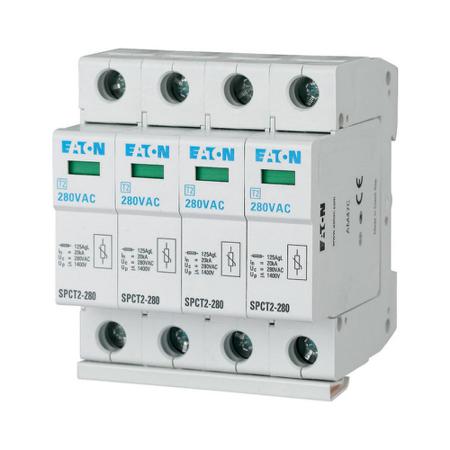 167601 SPCT2-335/4 Eaton Three Phase Surge Protector, 40kA, 1.6kV, DIN Rail Mount