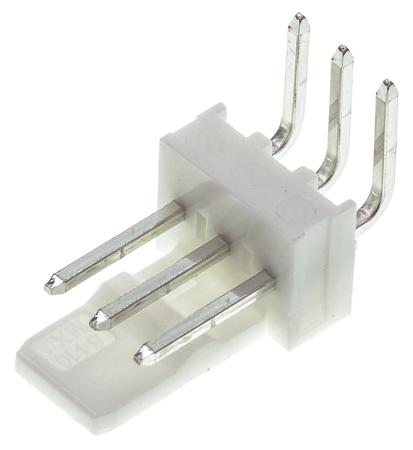 22-05-7038 Molex KK 254 Series Right Angle Through Hole Pin Header, 3 Contact(s), 2.54 mm Pitch, 1 Row, Unshrouded