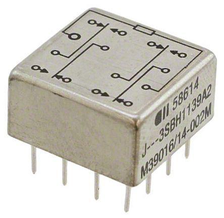 3SBH1139A2 TE Connectivity 4PDT Non-Latching Relay PCB Mount, 26.5V dc Coil, 2 A