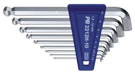 PB 2212H PB SWISS TOOLS 9 piece L Shape Metric Hex Key Set, 1.5 mm, 2.5 mm, 2 mm, 3 mm, 4 mm, 5 mm, 6 mm, 8 mm, 10 mm