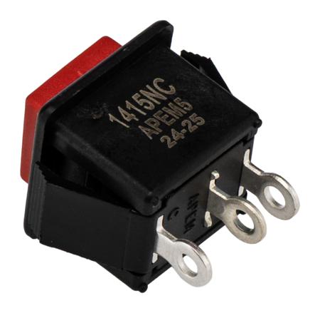 1415NC-RED SPDT-NO/NC Momentary Push Button Switch, 14.3 x 16.5mm, Panel Mount