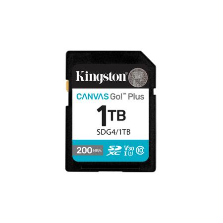 SDG4-1TB Kingston 1 TB SDXC SD Card, Class 10, U3, UHS-I, V30
