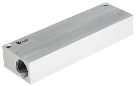 3310-10-21 Legris 8 stations G 1/2 Manifold, Aluminium 1/2 in G