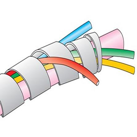 SW22 NA005 Alpha Wire Spiral Wrap, I.D 0.305in, 0.375in Nylon FIT Wire Management Series