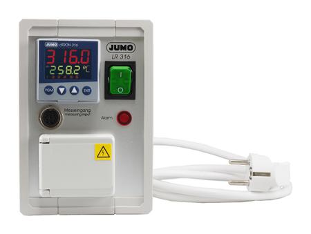 700703/10-042-101-35/000 Jumo dTRON PID Temperature Controller, 170 x 108mm Analogue Input, 3 Output Relay, 230 V ac Supply Voltage PID