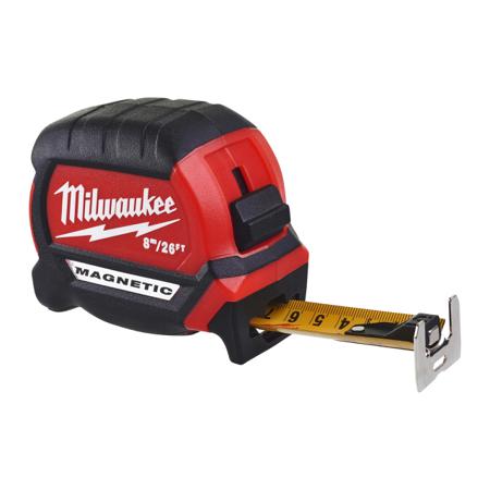 4932464603 Milwaukee 4932 8m Tape Measure, Metric & Imperial, With RS Calibration