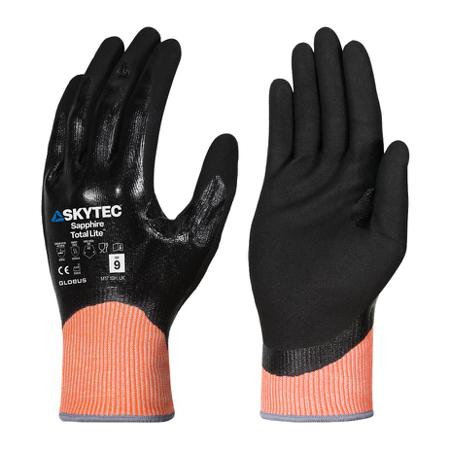 SKG00105BL Skytec Sapphire Total Lite Black Glass Fiber, HPPE, Nylon, Spandex (Liner) Abrasion Resistant, Cut Resistant Work