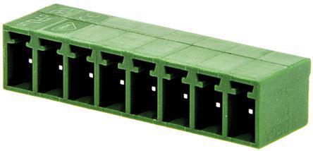 790-0890 RS Pro 3.81mm Pitch Straight PCB Terminal Strip, PCB Header, Through Hole, 8 Way