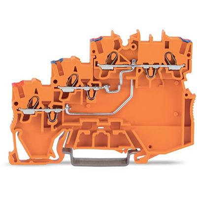 2000-5372 WAGO TOPJOB S Series DIN Rail Terminal Block, 1mm², 3-Level, Push-In Cage Clamp Termination