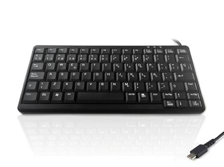 KYB500-K82A-SP-C Ceratech  Wired USB Compact Keyboard, QWERTY (Spain), Black