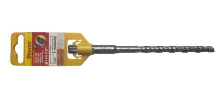 KBPS08B Starrett SDS Plus Series Carbide Tipped SDS Plus Drill Bit, 8mm Diameter, 160 mm Overall