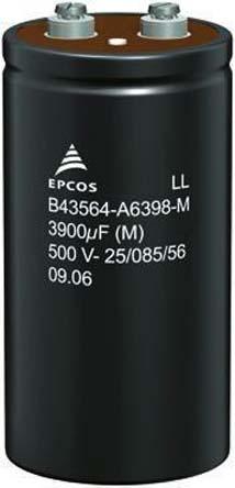 B41456B4100M600 EPCOS 0.1F Aluminium Electrolytic Capacitor 16V dc, Screw Terminal -