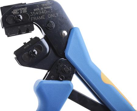 90758-1 TE Connectivity Pro-Crimper III Ratchet Crimping Tool, Mini-Universal MATE-N-LOK Contacts, Minimum 26AWG, Maximum 22AWG