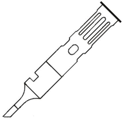 T0051644599 Weller 60 01 03 2 mm Bevel Soldering Iron Tip for use with WP60