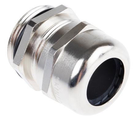 53112250 Lapp SKINTOP Series Metallic Nickel Plated Brass Cable Gland, PG21 Thread, 11mm min., 18mm max., IP68