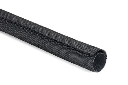 170-01001 HellermannTyton Braided Polyester Black Cable Sleeve, 8mm Diameter, 100m Length, Twist-In Series