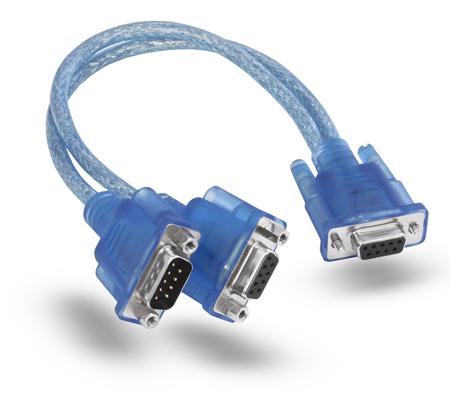 1.04.0076.00001 Ixxat Female D-Sub Serial Cable, 0.22m, CAN Y cable Series